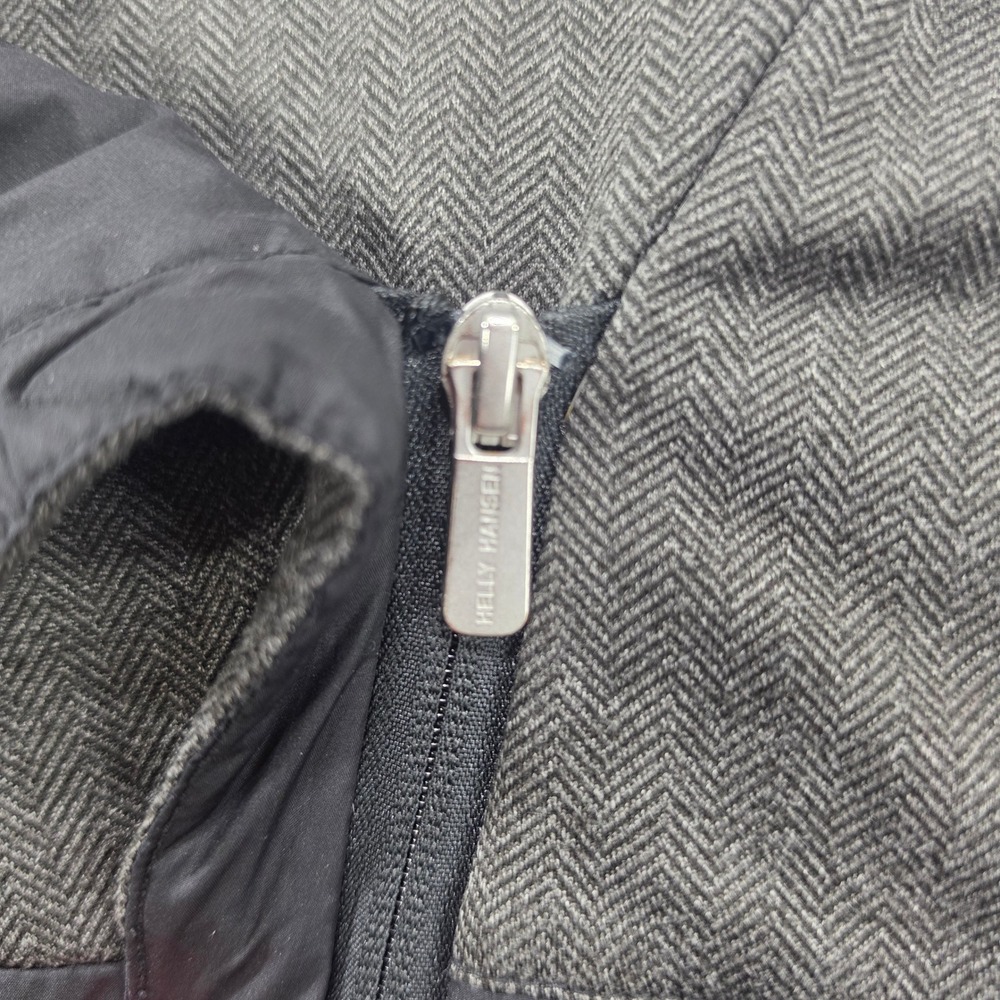 Helly Hansen Hybrid Puffer Jacket Herringbone Quilted Funnel Neck Black Women L - Picture 14 of 16